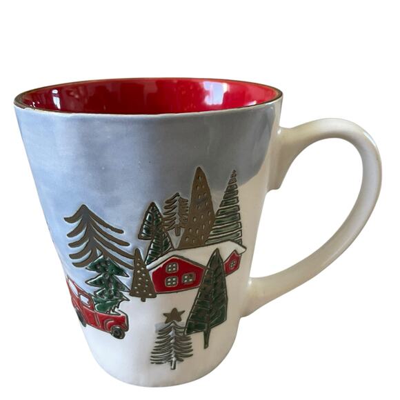 Eli+Ana ELK RIDGE HOLIDAY Ceramic Mug Tea Cup Set of 2 Christmas New - Picture 2 of 11